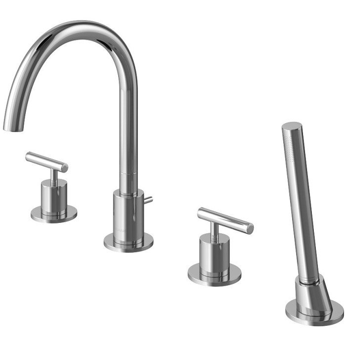 Смеситель для ванны KOHLMAN ROXIN CHROME на борт ванны * (QB240R)