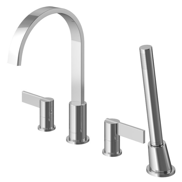 Смеситель для ванны KOHLMAN DEXAME CHROME на борт ванны (QB240D)