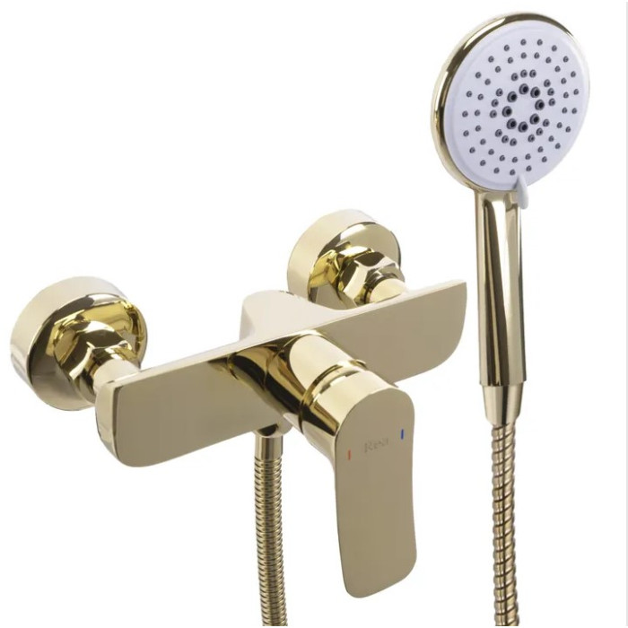 Смеситель для ванны и душа REA DART GOLD настенный без излива  (REA-B5653)