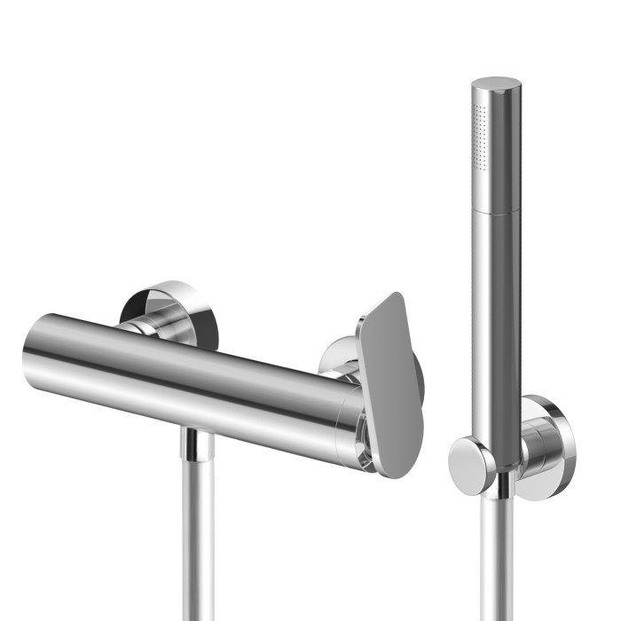 Смеситель для ванны и душа KOHLMAN WEXPO CHROME настенный без излива (KPL-QW120W)