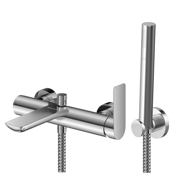 Смеситель для ванны и душа KOHLMAN PROXIMA CHROME настенный с изливом (KPL-QW110P)