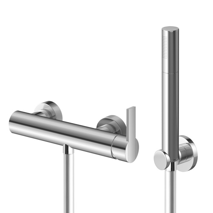 Смеситель для ванны и душа KOHLMAN GIXS CHROME настенный без излива (KPL-QW120G)