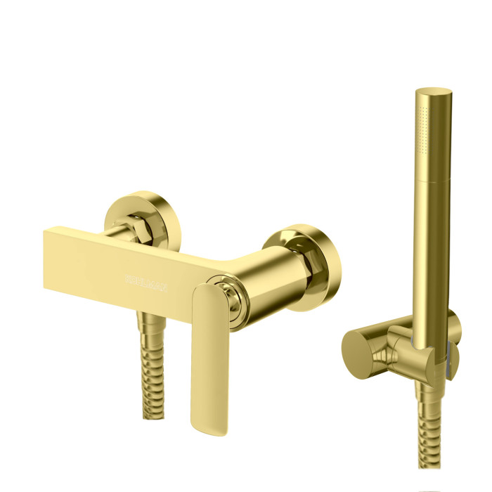 Смеситель для ванны и душа KOHLMAN EXPERIENCE GOLD настенный без излива (KPL-QW120EGD)