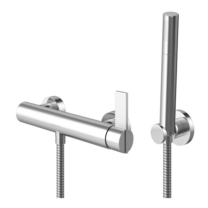 Смеситель для ванны и душа KOHLMAN DEXAME CHROME настенный без излива (KPL-QW120D)