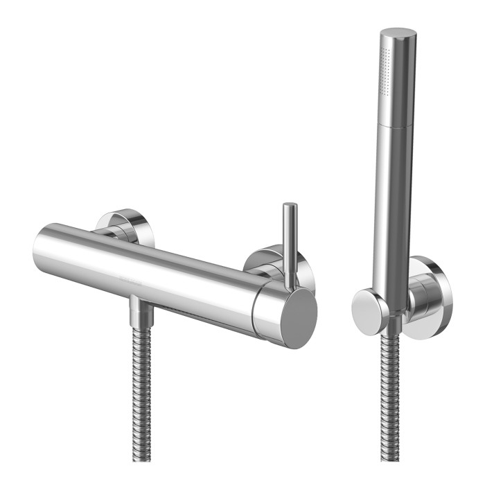 Смеситель для ванны и душа KOHLMAN ROXIN CHROME настенный без излива (KPL-QW120R)