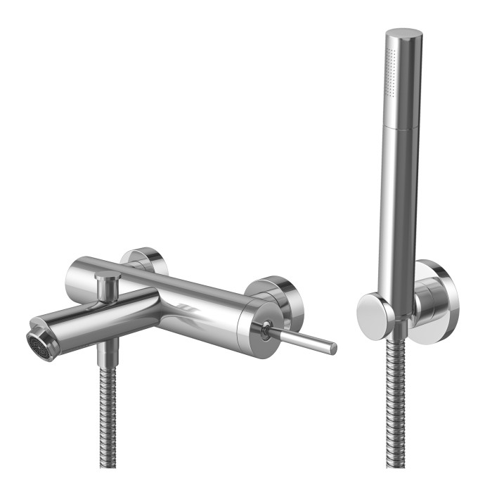 Смеситель для ванны и душа KOHLMAN MAXIMA CHROME настенный с изливом (KPL-QW110M)