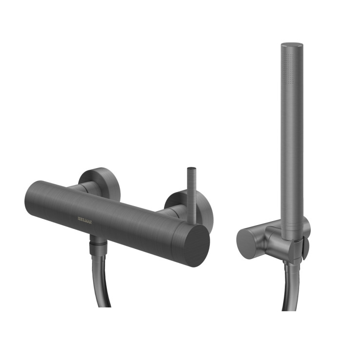 Смеситель для ванны и душа KOHLMAN AXEL GRAPHITE настенный без излива (KPL-QW120AG)