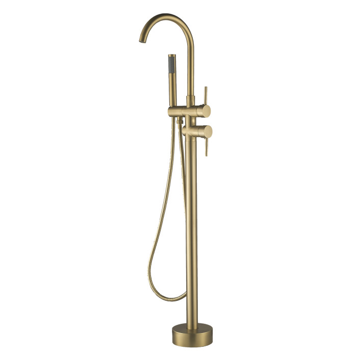 Змішувач для ванни VBI MILANO BRUSHED GOLD підлоговий (VBI-050108BG)