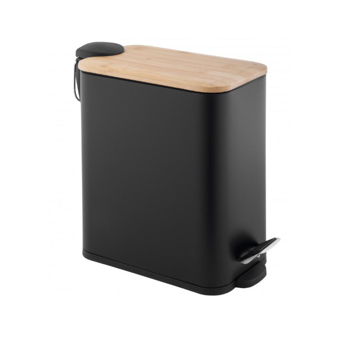 Кошик для сміття YOKA MOBY BLACK BAMBOO 5л. для ванної кімнати (CH.MOBY-5-BLK)