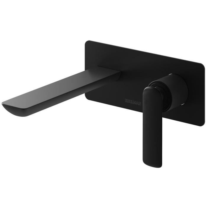 Змішувач для раковини (умивальника) KOHLMAN EXPERIENCE BLACK MATT + BOX прихованого монтажу * (QW185EB)