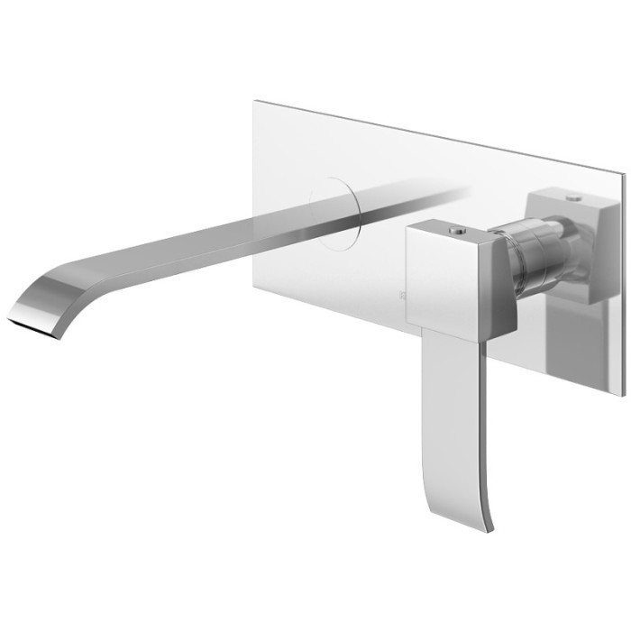 Змішувач для раковини (умивальника) KOHLMAN AXIS CHROME + BOX прихованого монтажу (QW185N)
