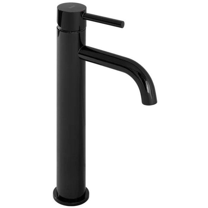 Змішувач для раковини (умивальника) REA LUNGO BLACK GLOSSY чорний високий (REA-B0662)