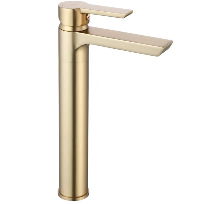 Змішувач для раковини (умивальника) REA ARGUS BRUSHED GOLD високий * (REA-B6412)