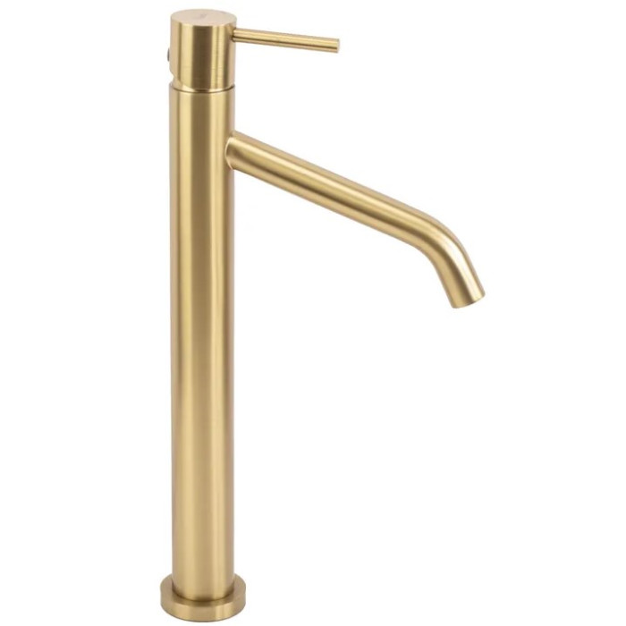 Змішувач для раковини (умивальника) REA LEVEL BRUSHED GOLD матове золото високий (REA-B6217)