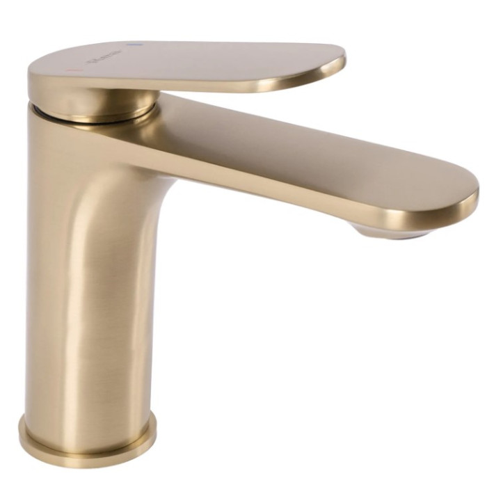 Змішувач для раковини (умивальника) REA MARCO BRUSHED GOLD низький (REA-B4897)