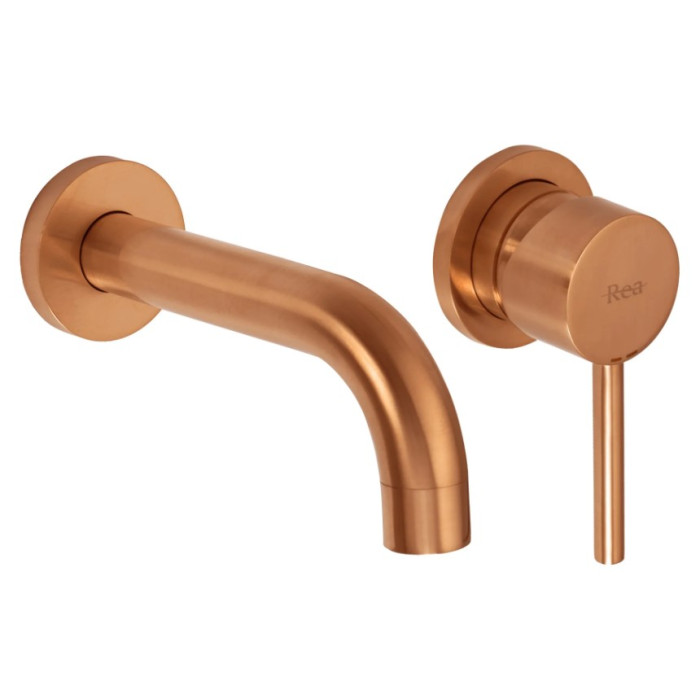 Змішувач для раковини (умивальника) REA LUNGO BRUSHED COPPER + BOX прихованого монтажу (REA-B4600)