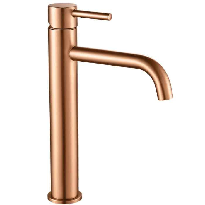Змішувач для раковини (умивальника) REA LUNGO BRUSHED COPPER високий (REA-B1114)