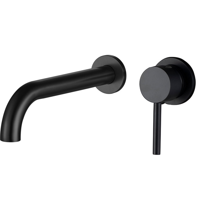 Змішувач для раковини VBI MILANO LONG BLACK прихованого монтажу (VBI-050103BL)