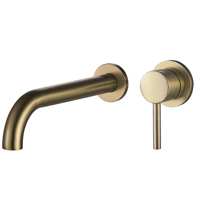 Смеситель для раковины VBI MILANO LONG BRUSHED GOLD скрытого монтажа (VBI-050103BG)