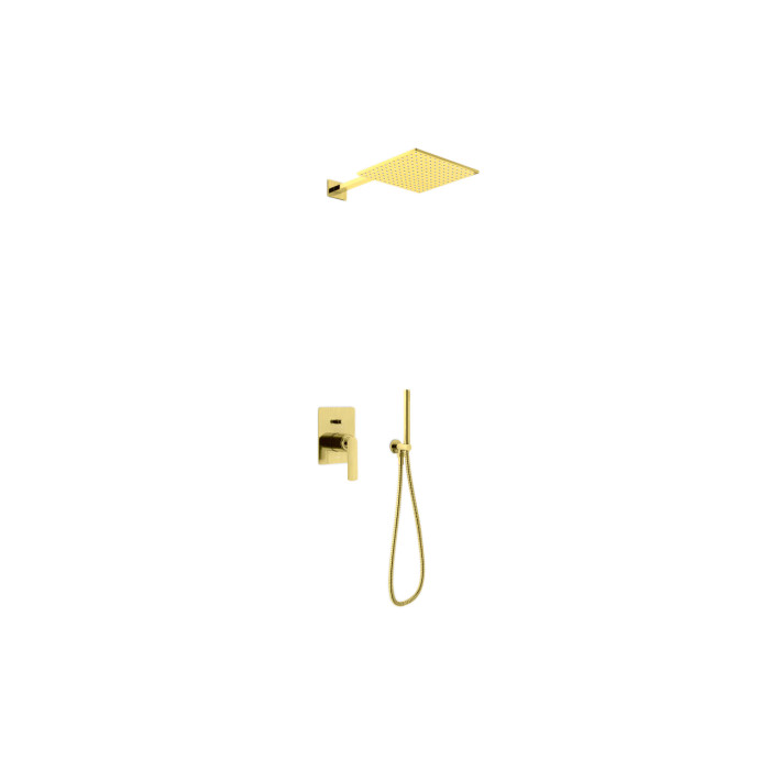 Душевая система KOHLMAN EXPERIENCE 30 BRUSHED GOLD + BOX скрытого монтажа (QW210EGDBQ30)