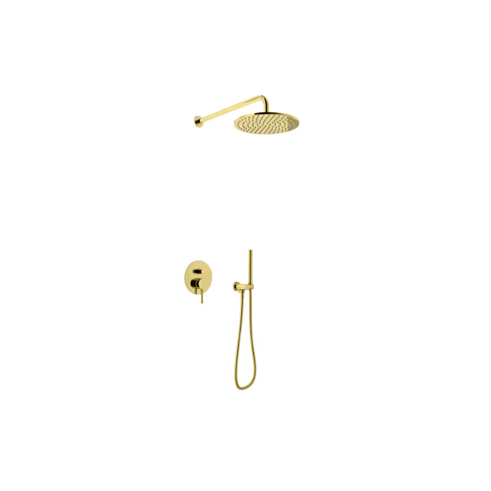 Душевая система KOHLMAN AXEL 25 GOLD + BOX скрытого монтажа (QW210AGDR25)