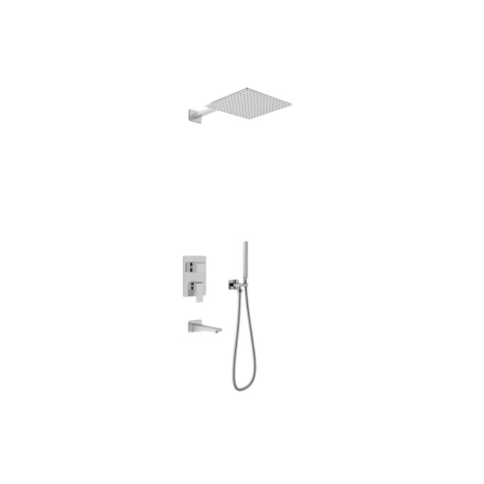 Душевая система KOHLMAN SAXO 35 CHROME + BOX скрытого монтажа (QW211SQ35)