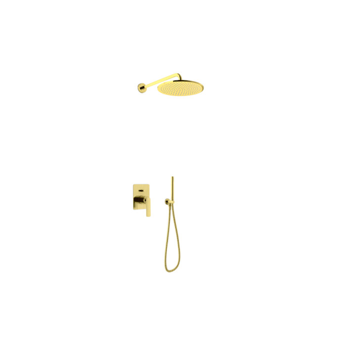Душевая система KOHLMAN EXPERIENCE 25 BRUSHED GOLD + BOX скрытого монтажа (QW210EGDBR25)