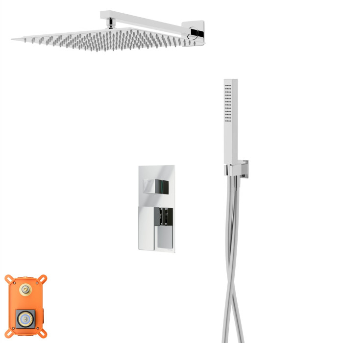 Душевая система CORSAN ANGO 30 CHROME + BOX скрытого монтажа (ZA30MCH)