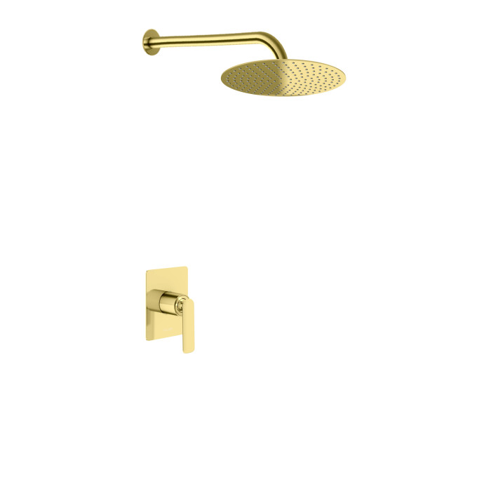 Душевая система KOHLMAN EXPERIENCE 30 GOLD + BOX скрытого монтажа (KPL-QW220EGDR30)
