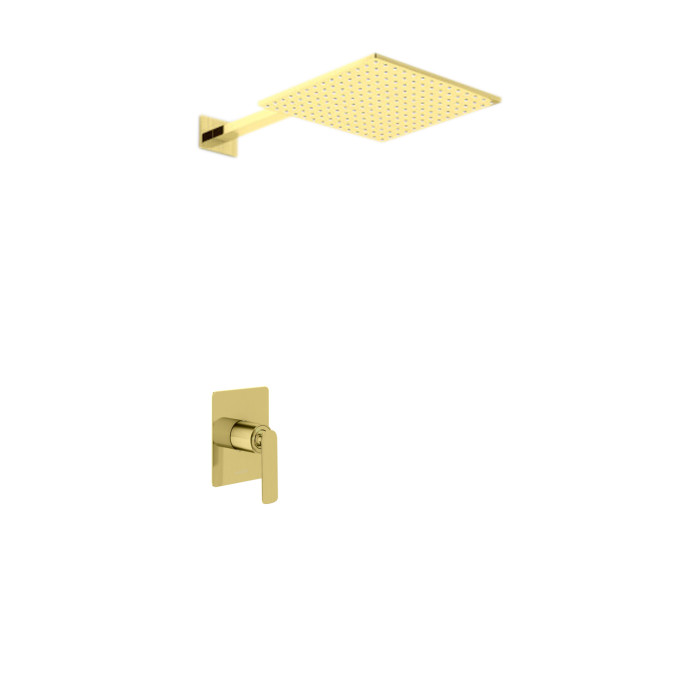 Душевая система KOHLMAN EXPERIENCE 30 BRUSHED GOLD + BOX скрытого монтажа (KPL-QW220EGDBQ30)