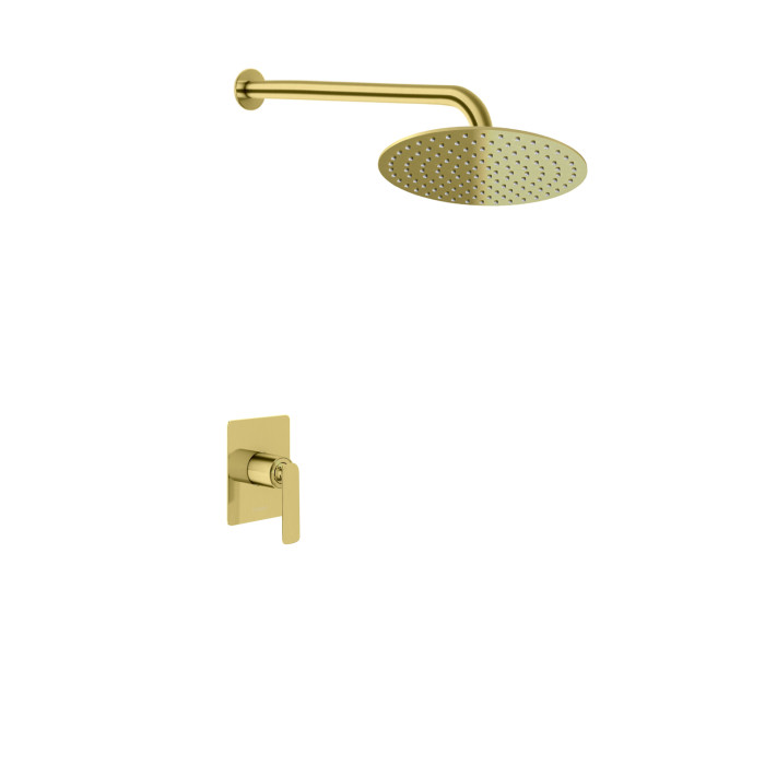 Душевая система KOHLMAN EXPERIENCE 30 BRUSHED GOLD + BOX скрытого монтажа (KPL-QW220EGDBR30)