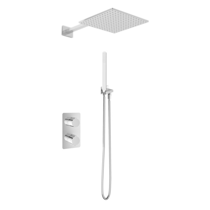 Душевая система KOHLMAN EXPERIENCE 30 CHROME с термостатом + BOX скрытого монтажа (KPL-QW432EQ30)