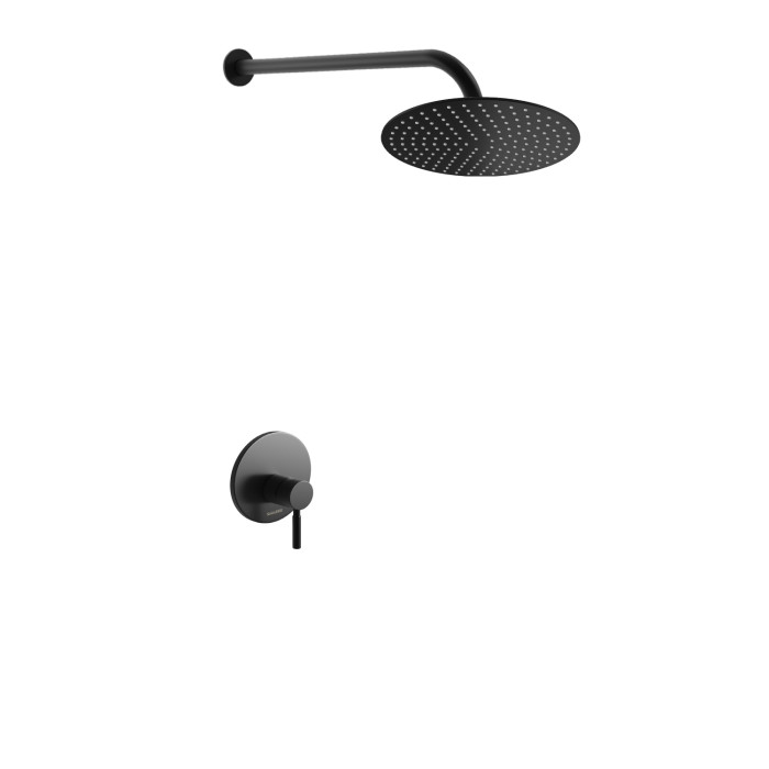 Душева система KOHLMAN ROXIN 25 BLACK + BOX прихованого монтажу (KPL-QW220RBR25)