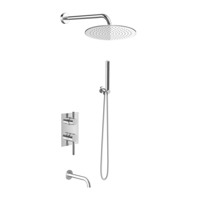 Душевая система KOHLMAN ROXIN 25 CHROME + BOX скрытого монтажа (KPL-QW211RR25)