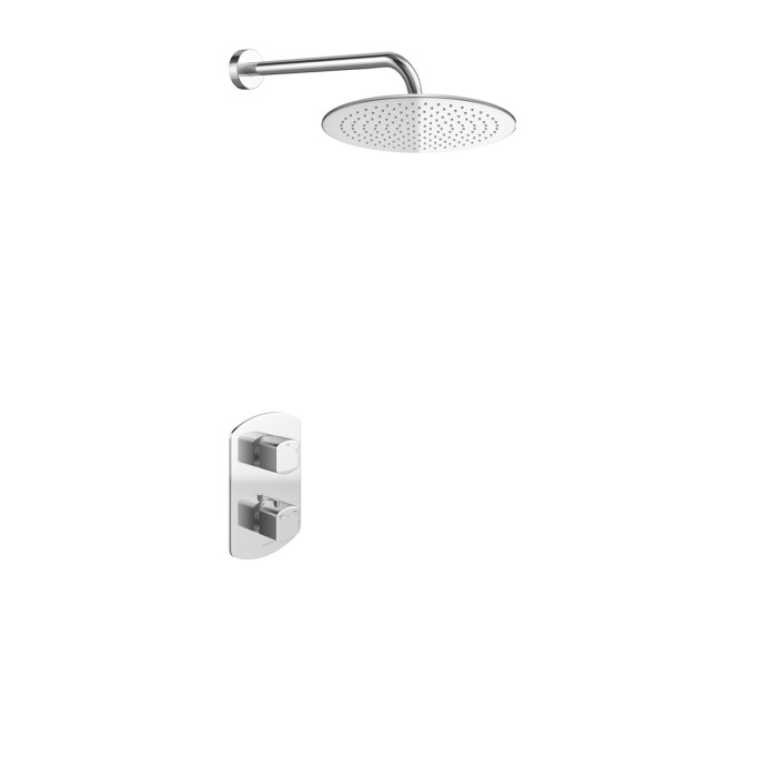 Душевая система KOHLMAN FOXAL 35 CHROME с термостатом + BOX скрытого монтажа (KPL-QW431FR35)