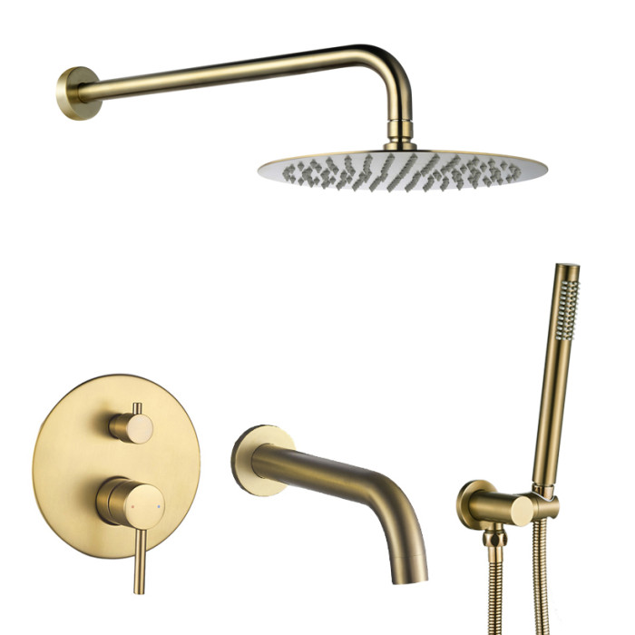 Душова система з виливом VBI MILANO BRUSHED GOLD прихованого монтажу (VBI-050110BG)