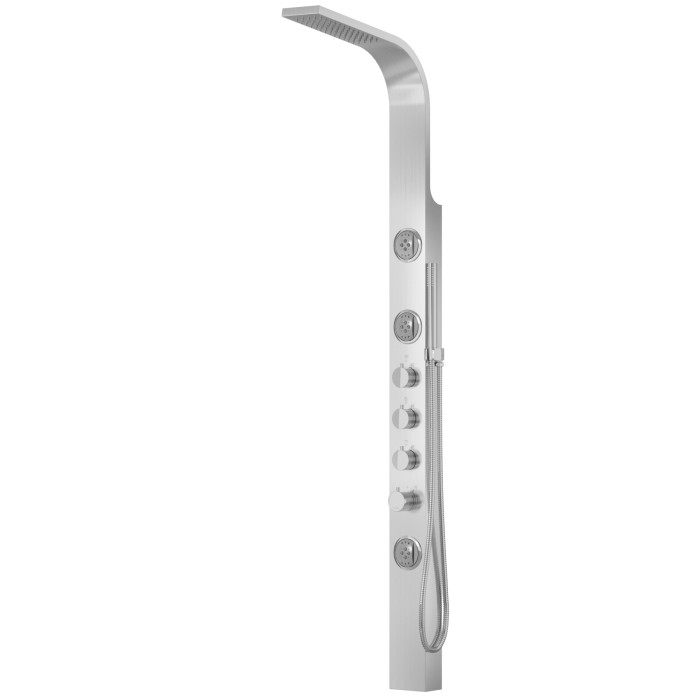 Душевая панель CORSAN SNAKE INOX с термостатом (S002TSL)