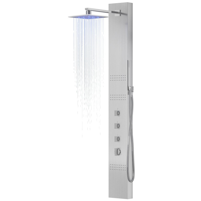 Душевая панель CORSAN NEO INOX LED (S060MSLLED)
