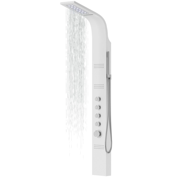Душевая панель CORSAN KASKADA WHITE LED (A014MWHLED)