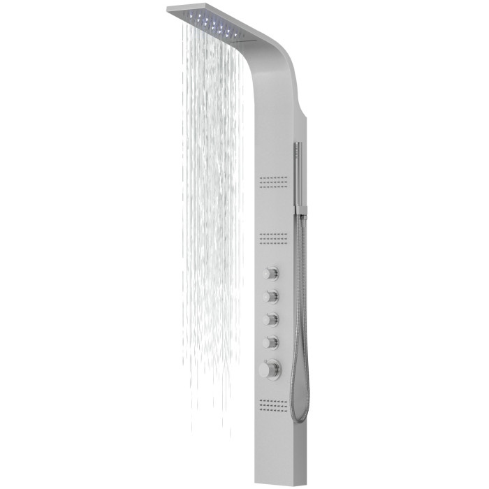 Душевая панель CORSAN KASKADA SILVER LED (A014MSLLED)