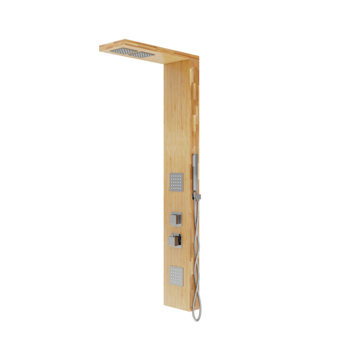 Душевая панель CORSAN BASTI BAMBOO CHROME с термостатом  (B002TCH)