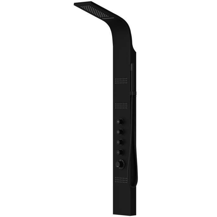 Душевая панель CORSAN KASKADA BLACK LED с термостатом (A014TBLLED)
