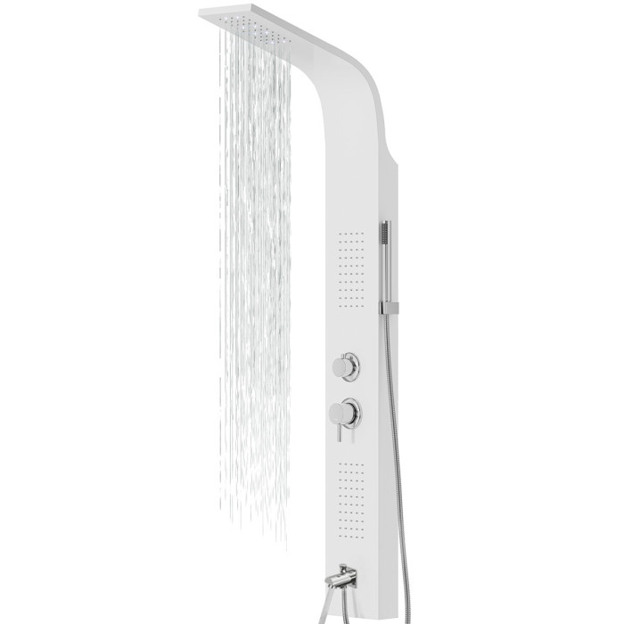 Душевая панель CORSAN ALTO WHITE LED с изливом (A017MWHLEDW)