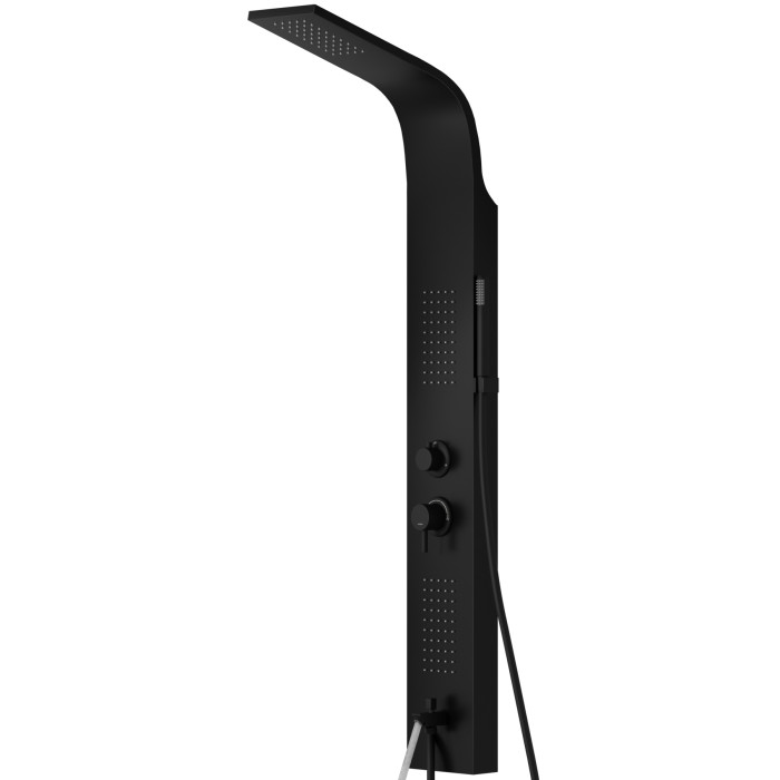 Душевая панель CORSAN ALTO BLACK с изливом (A017MBLW)