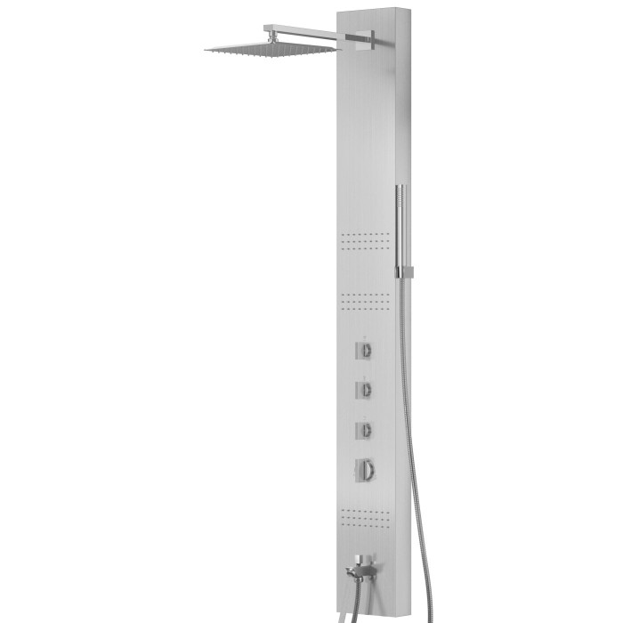 Душевая панель CORSAN NEO INOX LED с изливом (S060MSLLEDW)