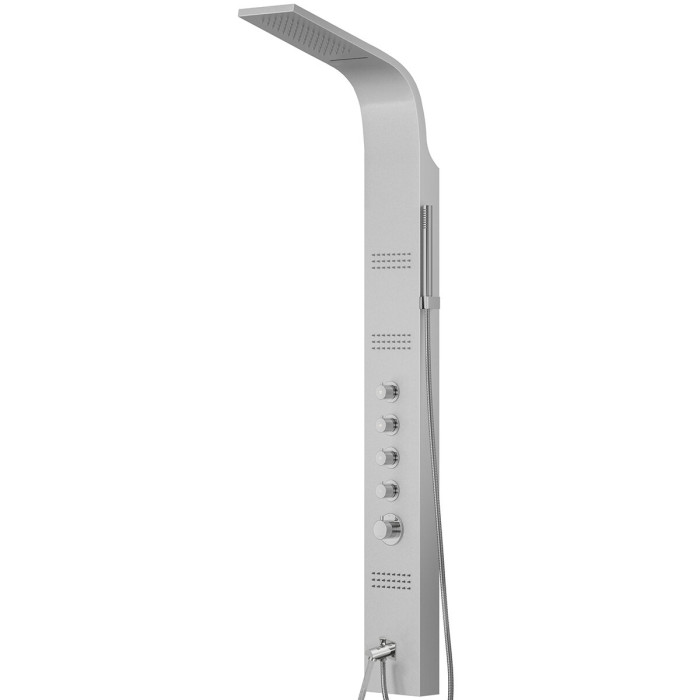 Душевая панель CORSAN KASKADA SILVER с изливом и термостатом (A014TSLW)