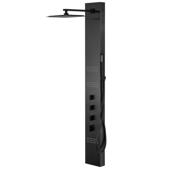 Душевая панель CORSAN NEO BLACK с термостатом (S060TBL)