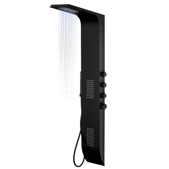 Душевая панель CORSAN DUO BLACK LED (A777MBLLED)