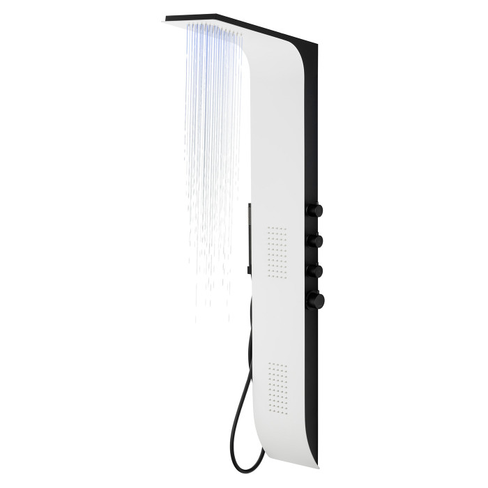 Душевая панель CORSAN DUO BLACK WHITE LED (A777MWHBLLED)