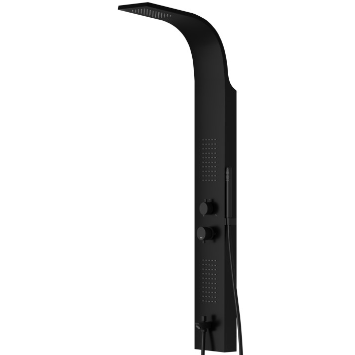 Душевая панель CORSAN FESTO BLACK с изливом (S046MBLW)